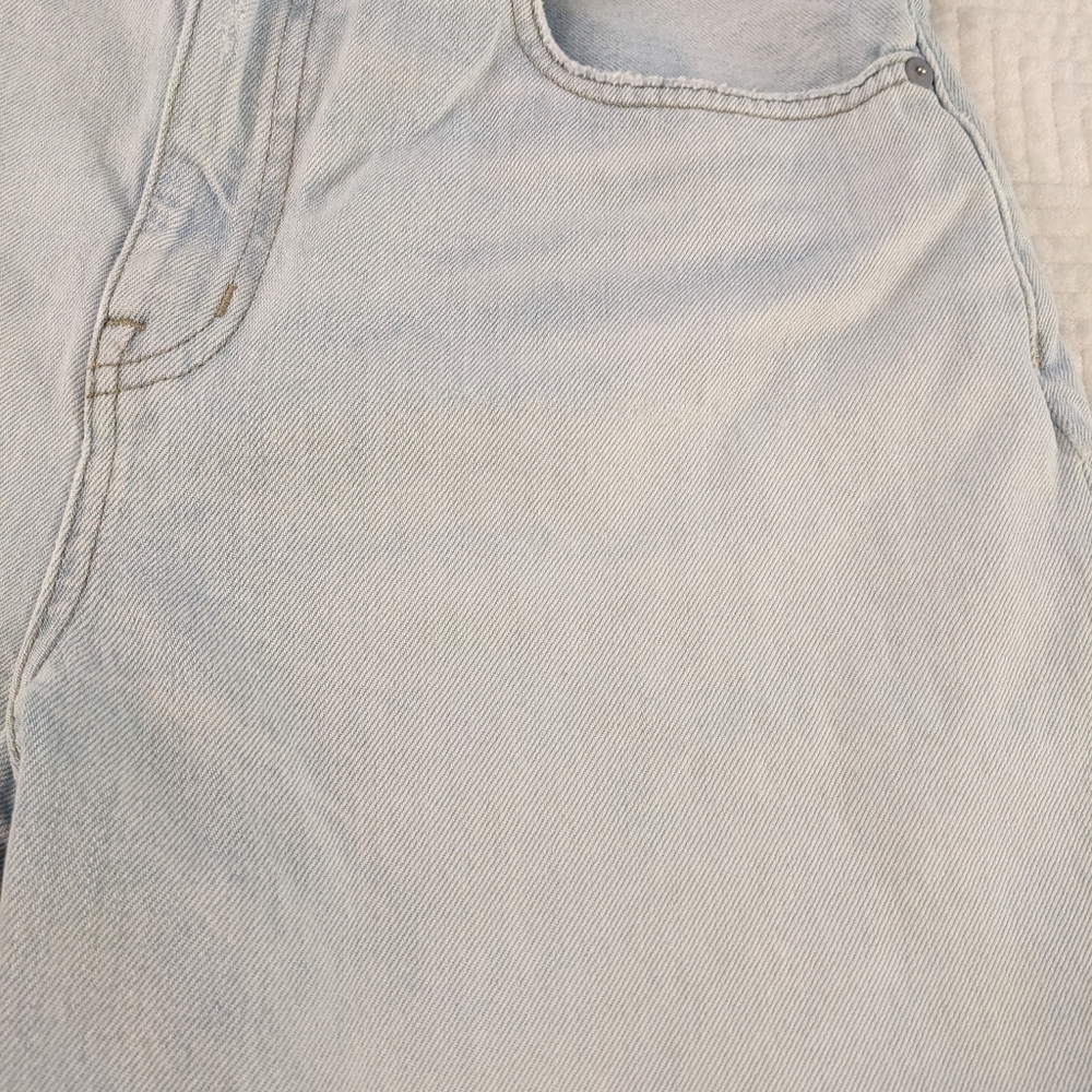 MADEWELL Jean Shorts Women Size 29 The 90s Mid-Length Denim Raw Hem - Picture 10 of 14
